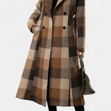 Faye, Belted Checked Longline Coat