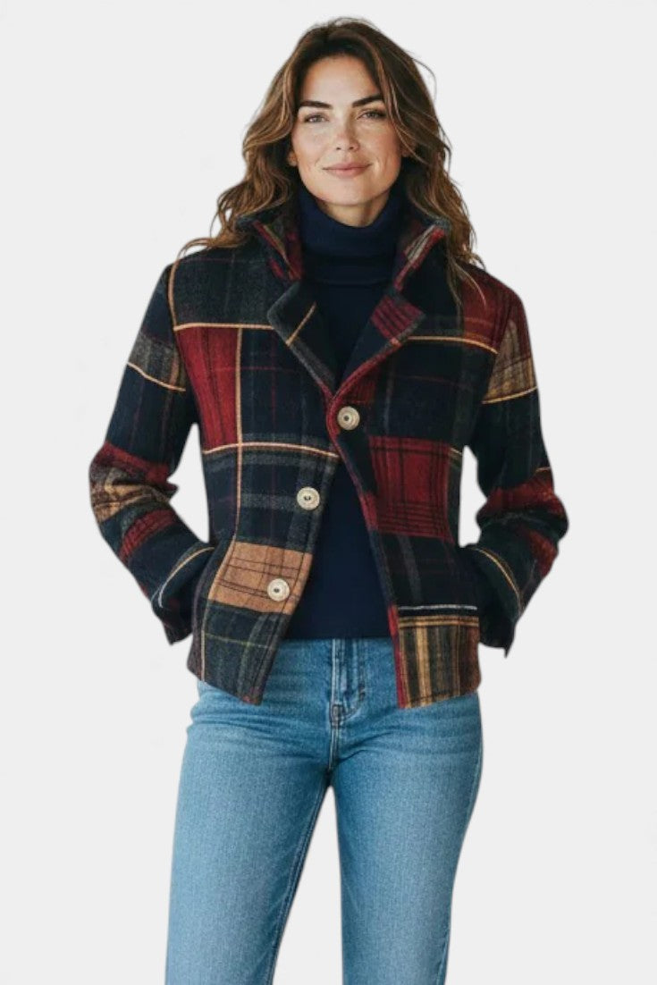 Emma, Timeless Checked Cropped Jacket