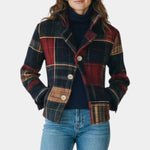 Emma, Timeless Checked Cropped Jacket