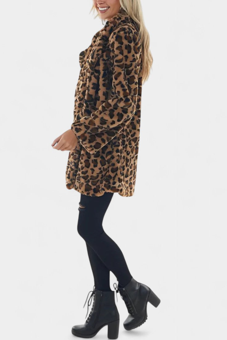 Nadine, Plush Longline Hooded Coat