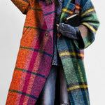Rosalyn, Notched Collar Checked Coat