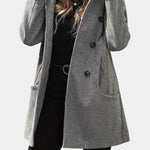 Ophelia, Double-Breasted Hooded Coat