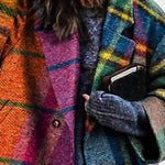 Rosalyn, Notched Collar Checked Coat