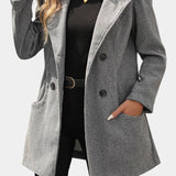 Ophelia, Double-Breasted Hooded Coat