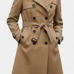 Guinevere, Double-Breasted Belted Trench Coat
