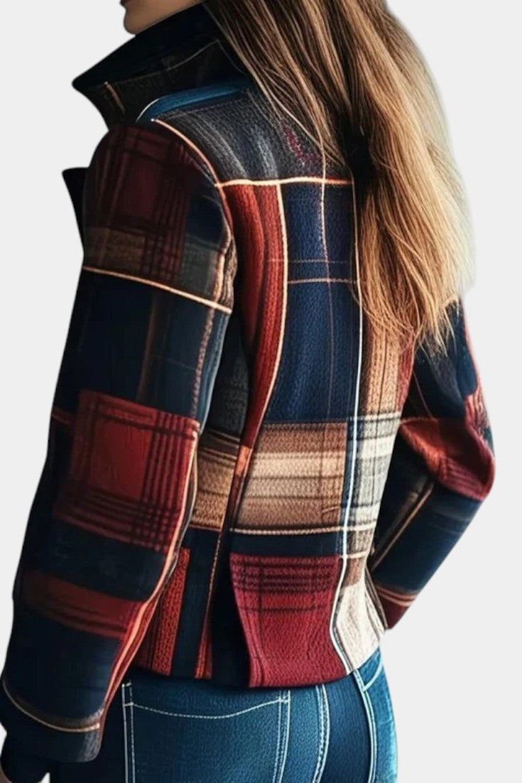 Emma, Timeless Checked Cropped Jacket