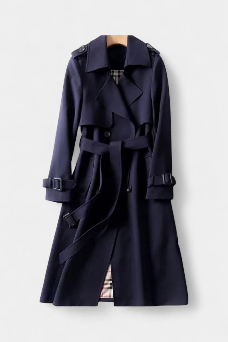 Guinevere, Double-Breasted Belted Trench Coat