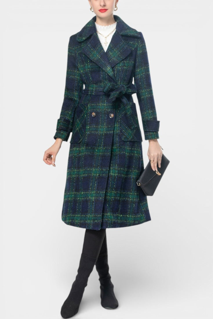 Sabrina, Checked Longline Coat
