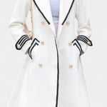 Rosaline, Tailored Double-Breasted Long Coat