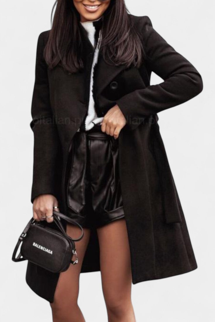 Odette, Belted Longline Coat