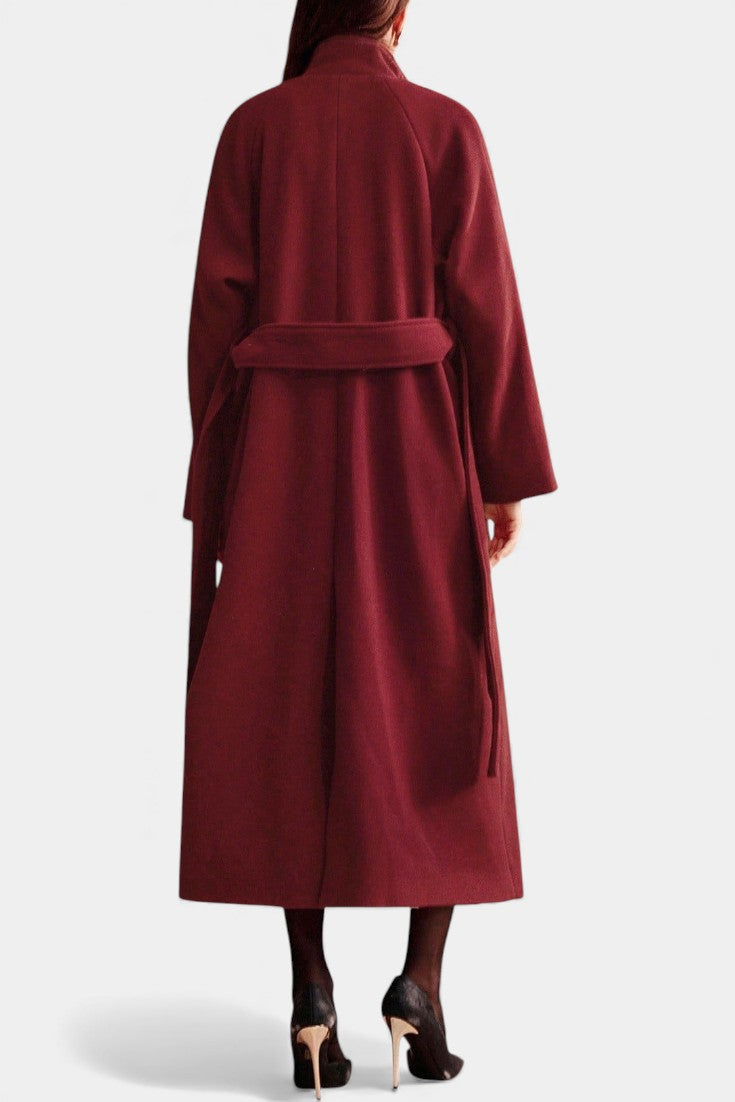 Lenora, Belted Long Wrap Coat