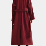 Lenora, Belted Long Wrap Coat