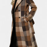 Faye, Belted Checked Longline Coat