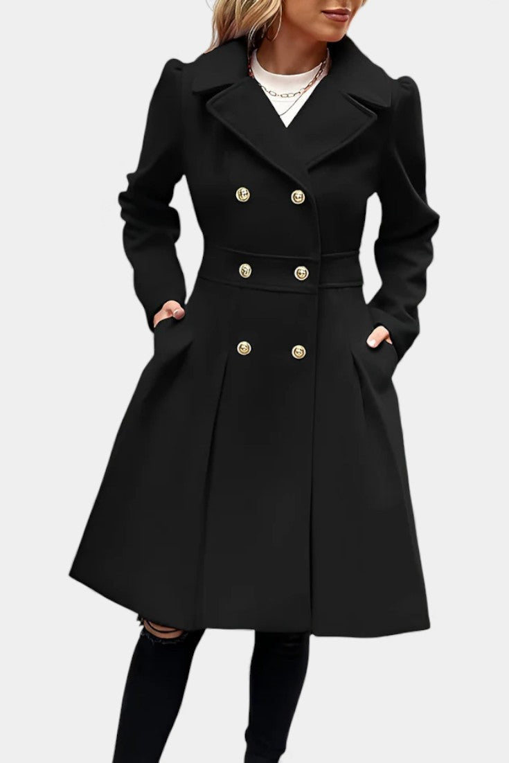 Ottilie, Double-Breasted A-Line Coat