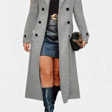 Philippa, Tailored Double-Breasted Long Coat