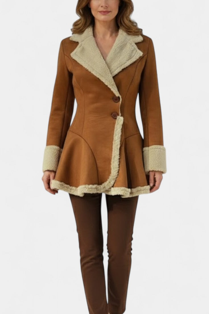 Agatha, Fitted Flared Button Coat