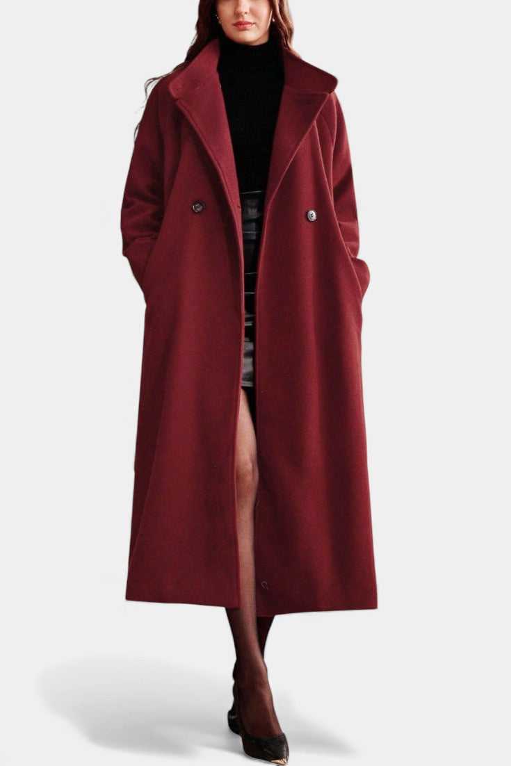 Lenora, Belted Long Wrap Coat