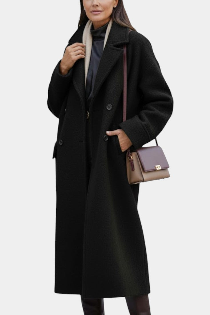 Cornelia, Oversized Double-Breasted Long Coat