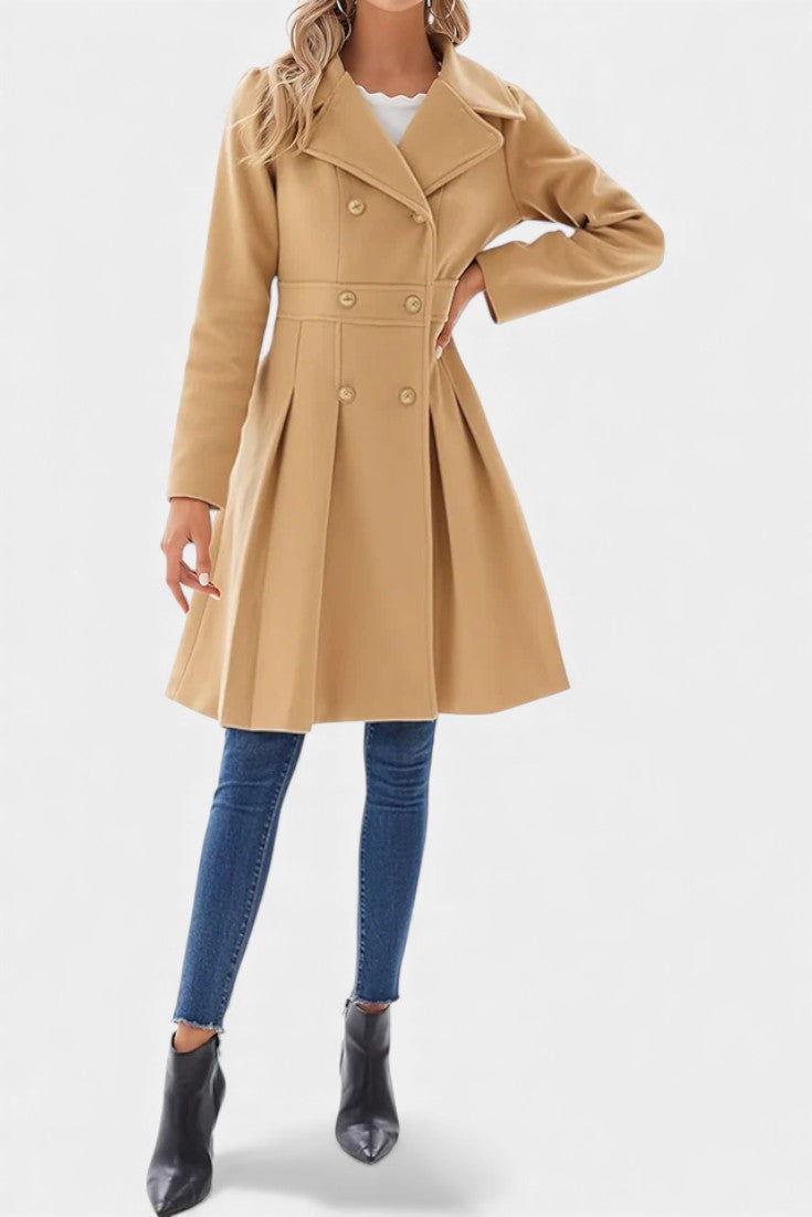 Ottilie, Double-Breasted A-Line Coat