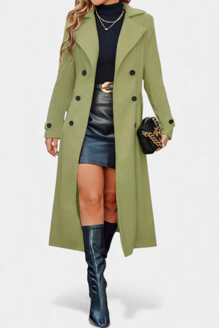 Philippa, Tailored Double-Breasted Long Coat