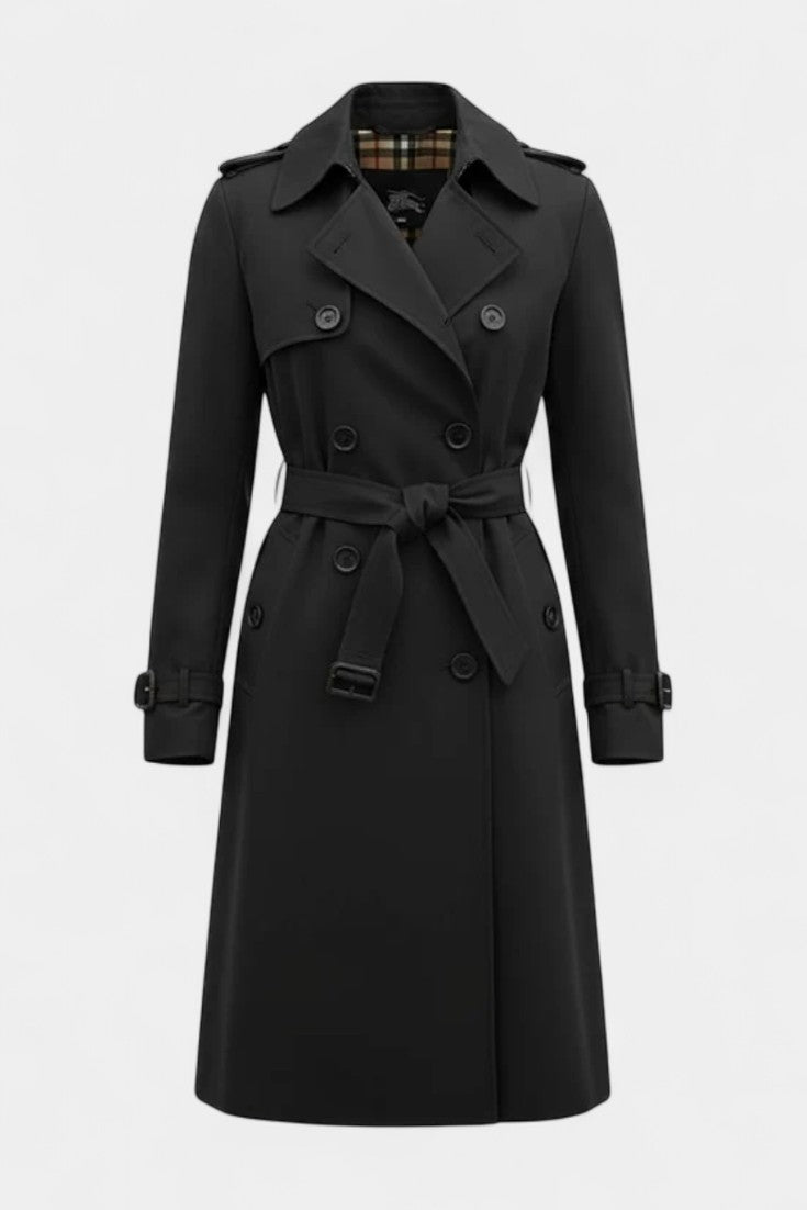 Guinevere, Double-Breasted Belted Trench Coat