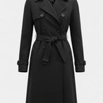Guinevere, Double-Breasted Belted Trench Coat