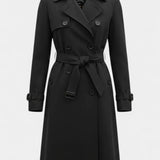 Guinevere, Double-Breasted Belted Trench Coat