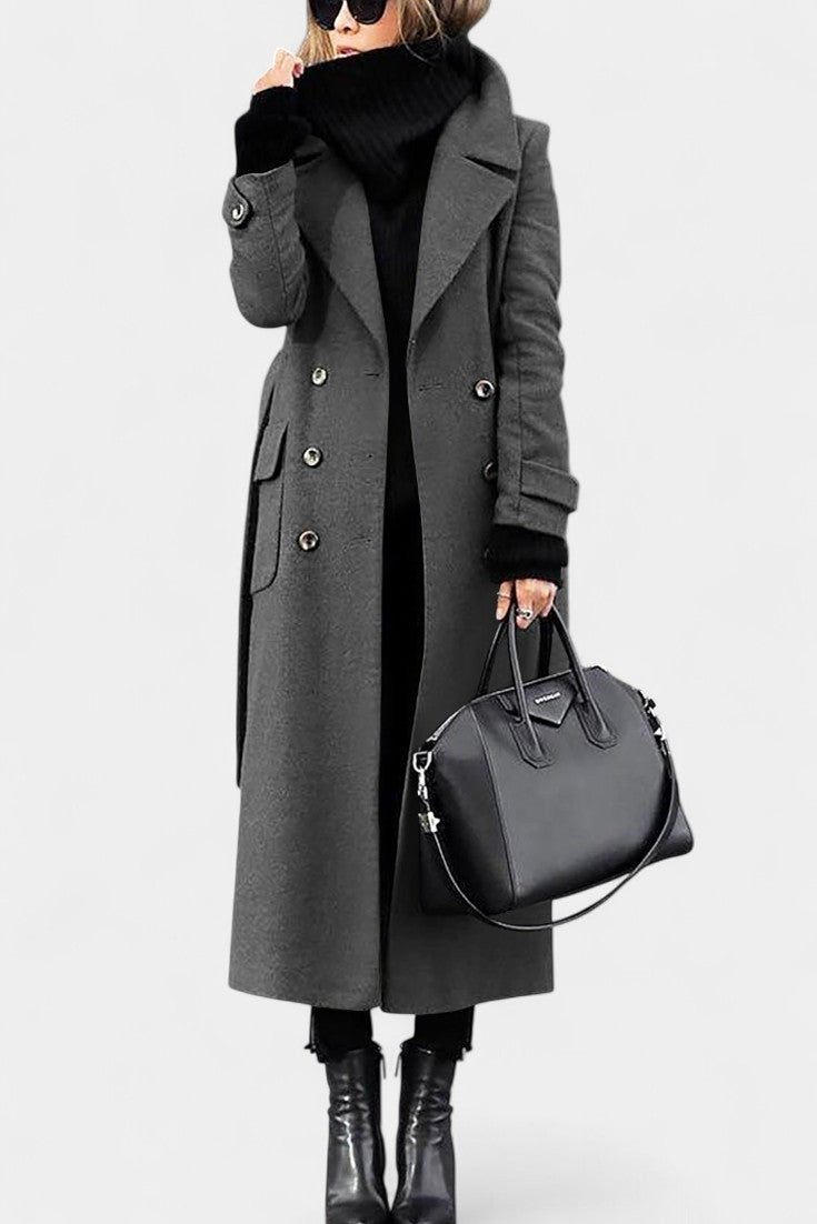 Rosabel, Tailored Double-Breasted Long Coat