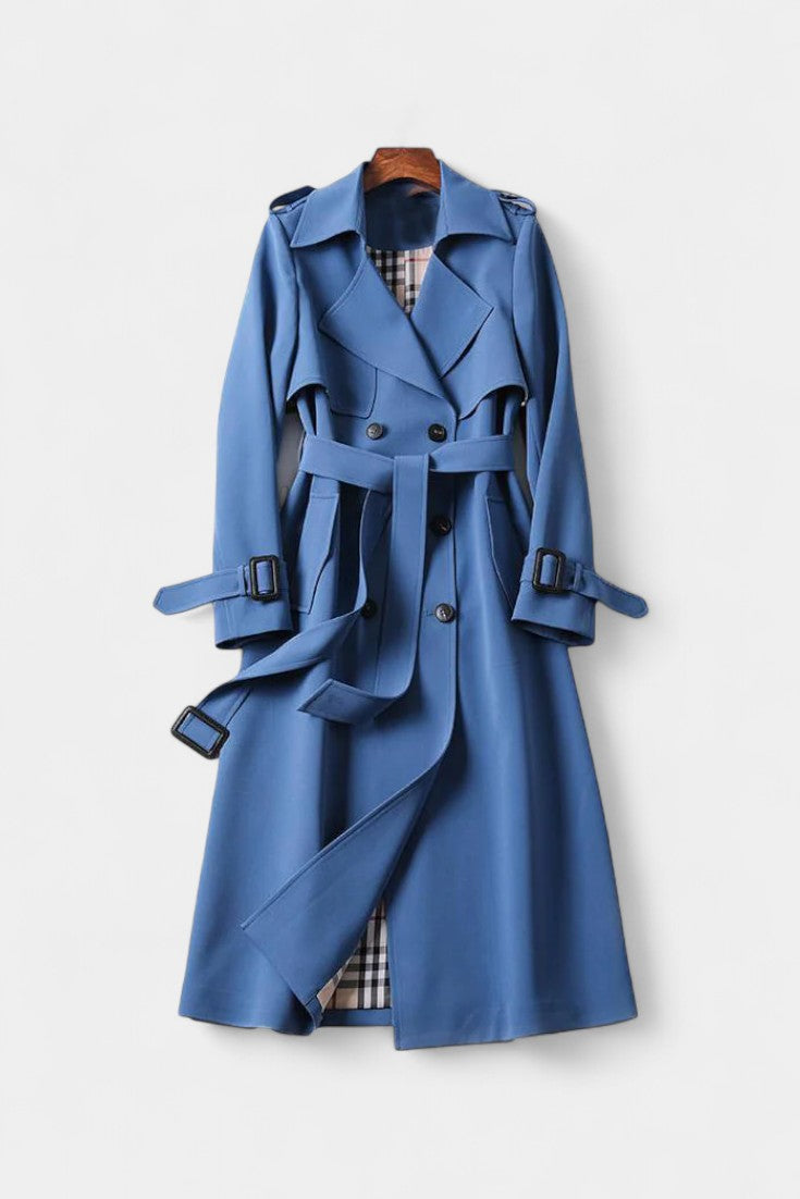 Guinevere, Double-Breasted Belted Trench Coat