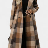 Faye, Belted Checked Longline Coat