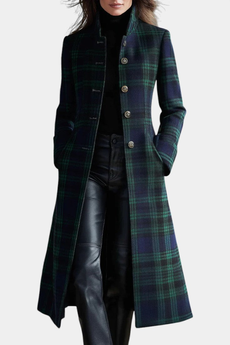 Valentina, Tailored Check Midi Coat