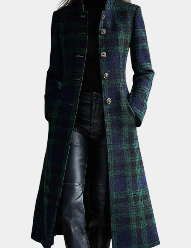 Valentina, Tailored Check Midi Coat