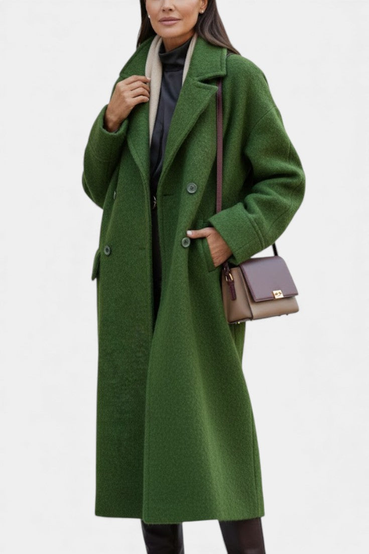 Cornelia, Oversized Double-Breasted Long Coat