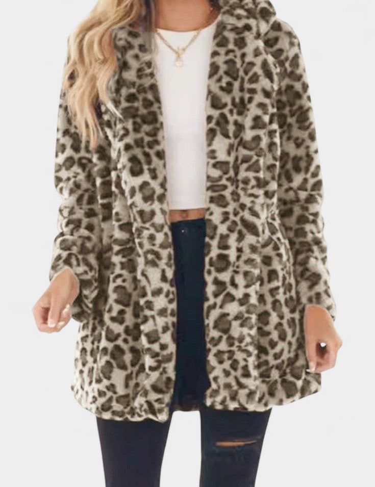 Nadine, Plush Longline Hooded Coat