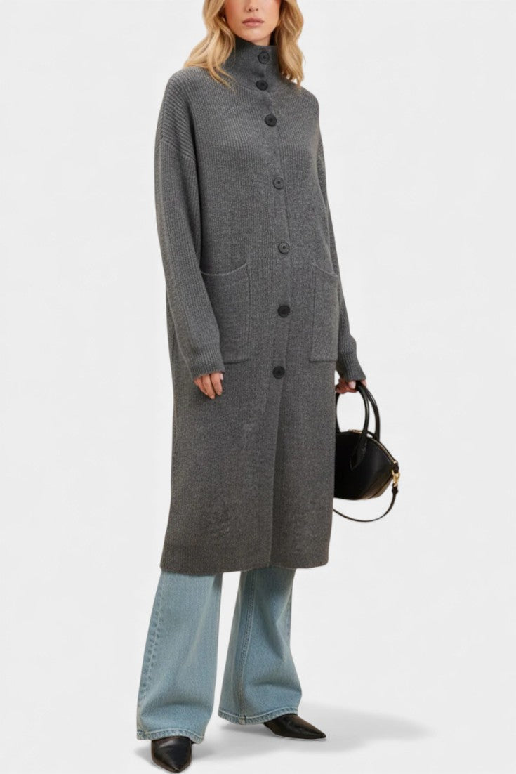 Amelie, Longline Roll Neck Coat