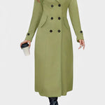 Philippa, Tailored Double-Breasted Long Coat
