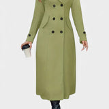 Philippa, Tailored Double-Breasted Long Coat