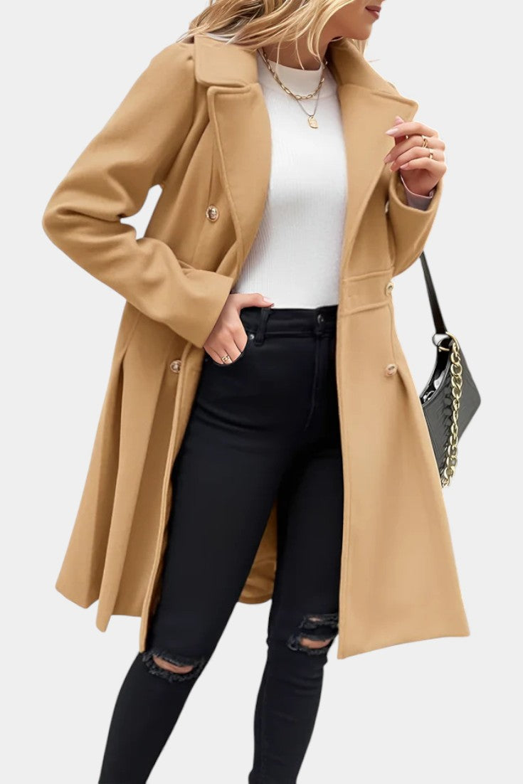 Ottilie, Double-Breasted A-Line Coat