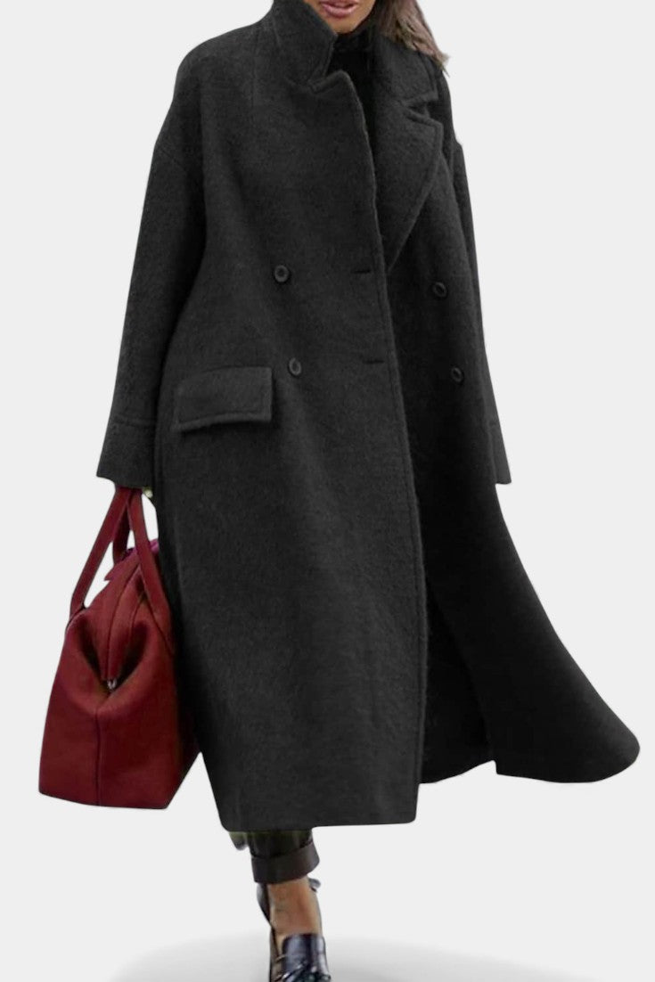 Cornelia, Oversized Double-Breasted Long Coat