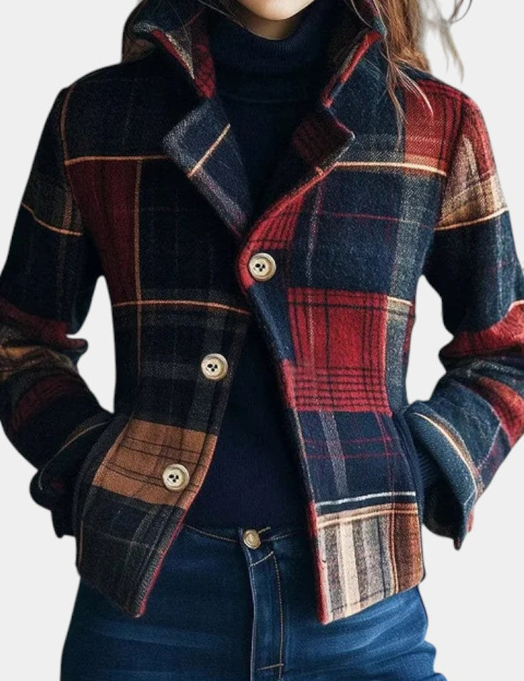 Emma, Timeless Checked Cropped Jacket