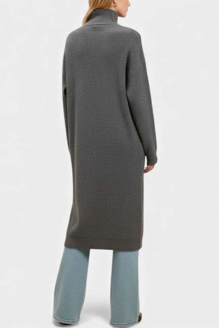 Amelie, Longline Roll Neck Coat