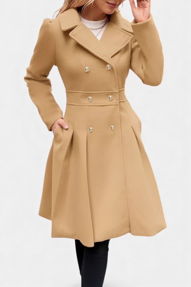 Ottilie, Double-Breasted A-Line Coat