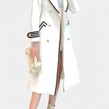 Rosaline, Tailored Double-Breasted Long Coat