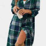 Olive, Hooded Check Jacket