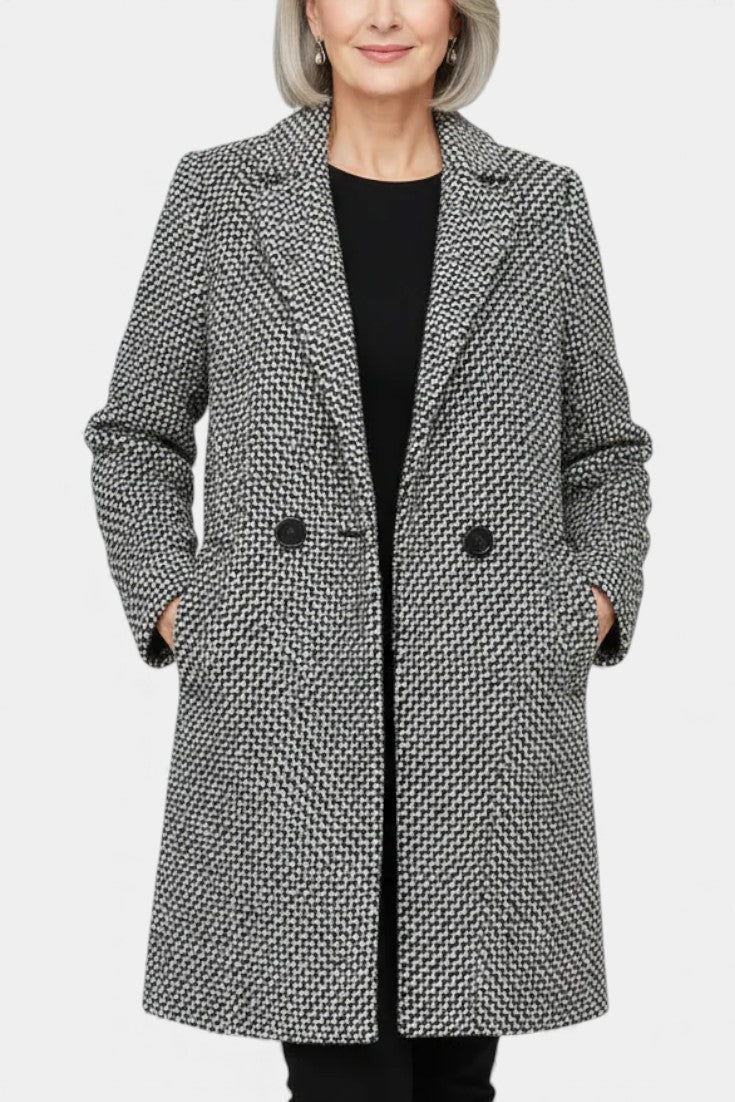 Yasmin, Textured Tailored Long Coat