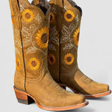 Savannah, Western Boots with Floral Embroidery