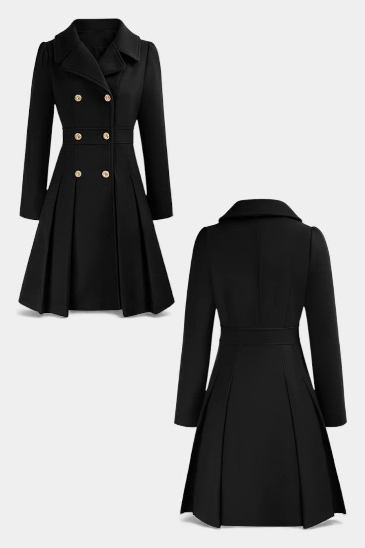 Ottilie, Double-Breasted A-Line Coat