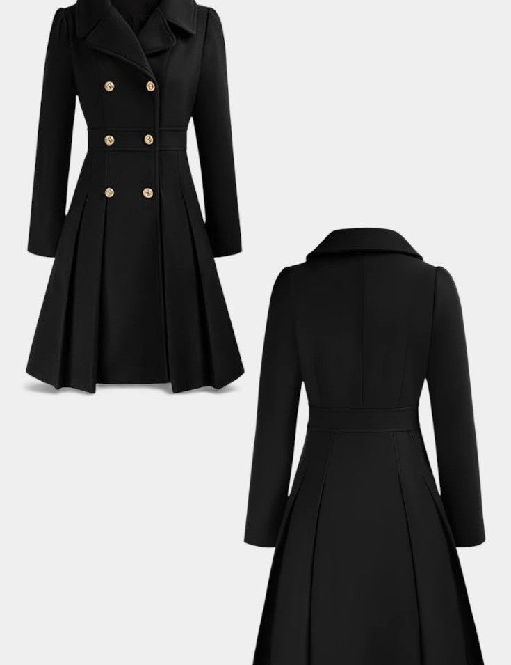 Ottilie, Double-Breasted A-Line Coat
