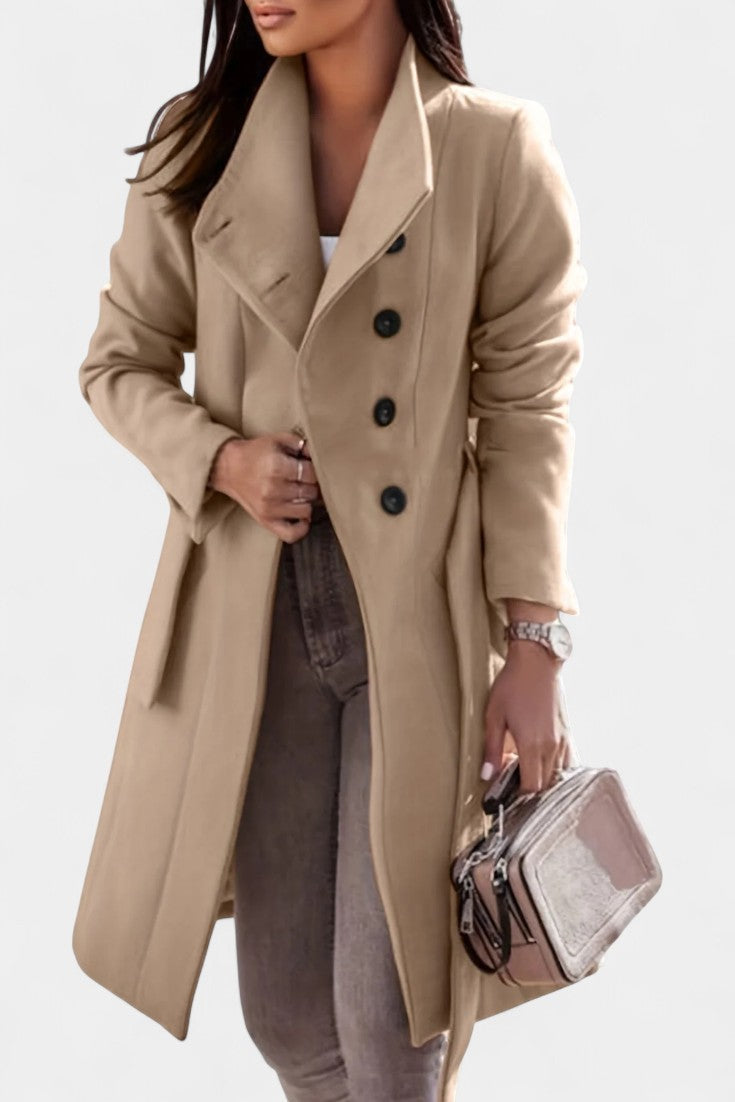 Odette, Belted Longline Coat