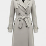 Guinevere, Double-Breasted Belted Trench Coat